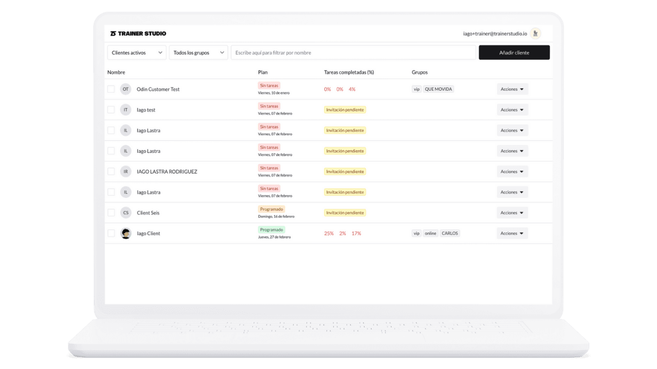 TrainerStudio Dashboard